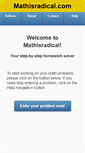 Mobile Screenshot of mathisradical.com