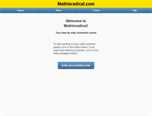 Tablet Screenshot of mathisradical.com